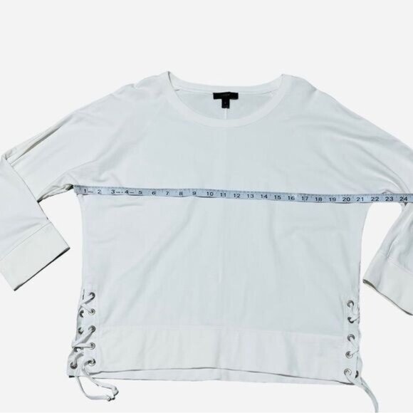 J.Crew ecru cotton sweater • women’s size S • 100% breathable cotton knit • - Picture 6 of 9